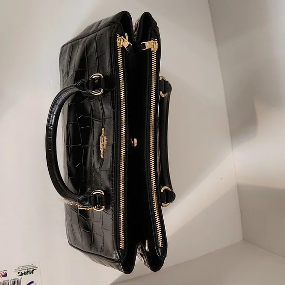 Coach Black Surrey Carryall Satchel Purse Bag - Picture 5 of 8